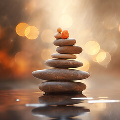 Stillness in Nature: Serene Reflection of Zen-Like Balance and Calm