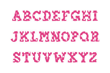 Versatile Collection of Pink Dots Alphabet Letters for Various Uses