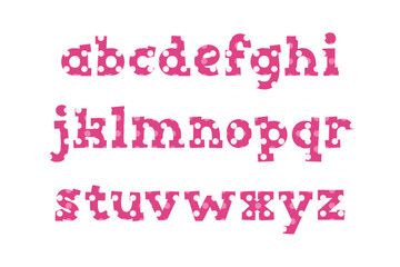 Versatile Collection of Pink Dots Alphabet Letters for Various Uses