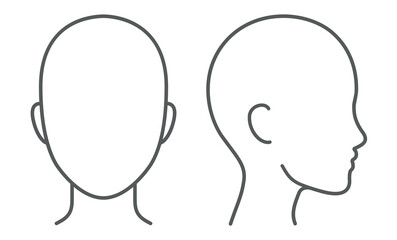 Blank face and head profile diagram