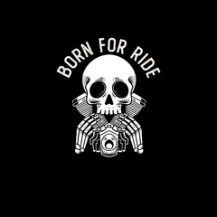 vintage skull icon element, skull badges logo