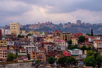 Fototapeta na wymiar Aerial view of the city, Antananarivo (Tana), Madagascar