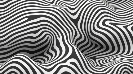 Wavy pattern with optical illusion created with Generative Ai
