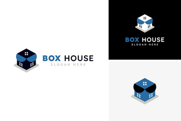 Geometric book house logo design vector, house logo design template
