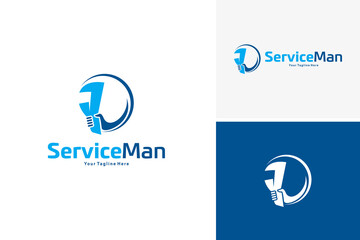 Vector mechanic service logo design, automotive repair shop logo design template