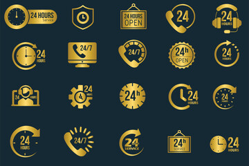 Set of 24 hours service, 24/7 service
