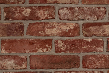 Background texture of real old brick wall interior design