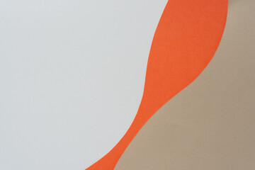 diagonal wavy lines with white orange and beige blank space