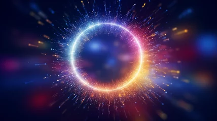 Fotobehang Glowing light particle sphere © Koihime