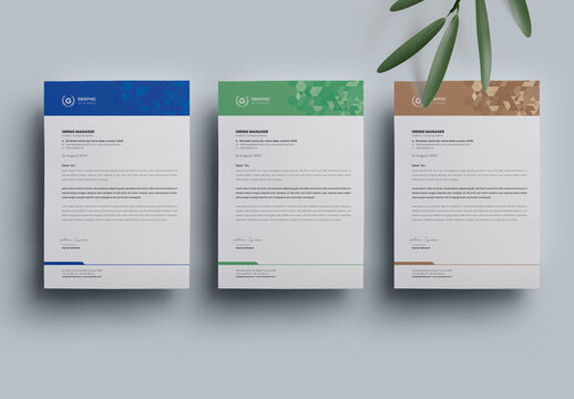 Letterhead Template With Multicolored Accents
