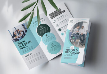 Clean Tri Fold Brochure Template Premium Vector Accents