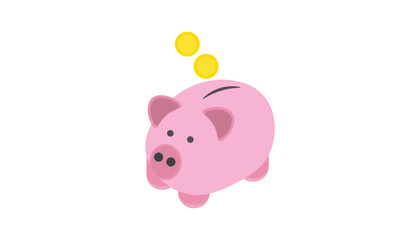 a piggy bank isolated on white background