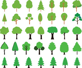 Fototapeta premium Even More Ultimate Tree collection, tree silhouettes vector design 