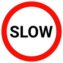 Slow sign icon 