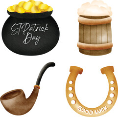 collection of illustrations for the St. Patrick's Day festival.