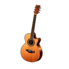 Naklejka premium classic guitar isolated on transparent background