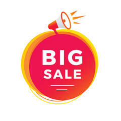 Big sale banner sale. Design for advertising or announcement. Modern vector template.