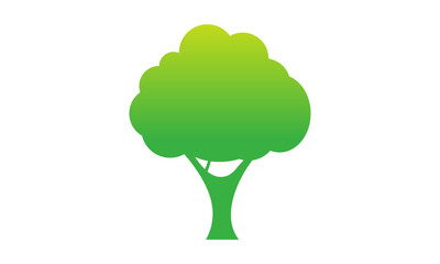 Botanical nature icon set. Modern tree logos. Plant symbols.