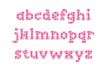 Versatile Collection of Pink Plaid Alphabet Letters for Various Uses