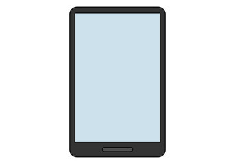 Icono de móvil encendido en fondo blanco.