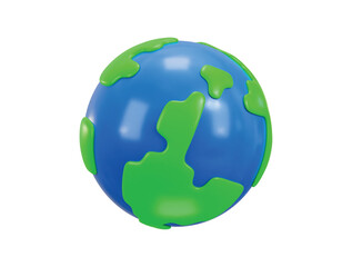 3d earth globe icon vector illustration