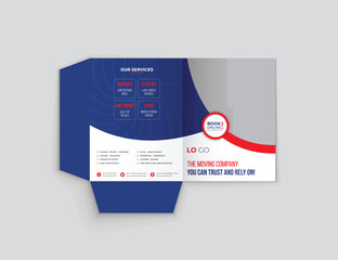 Moving Services Presentation Folder Design Moving Agency Services minimal design