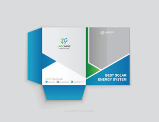 Solar Services Presentation Folder Design, Company Profile annual Report, Booklet, Catalog Design