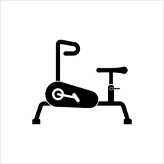 Exercise Bike Icon, Exercise Gym Cycle Icon, Stationary Bicycle Icon