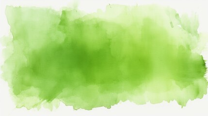 Green watercolor background. Artistic hand paint. Isolated on transparent background. isolated on...