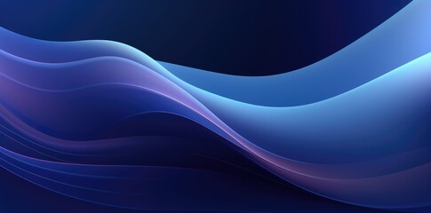 Elegant Blue Abstract Wavy Background with Smooth Lines