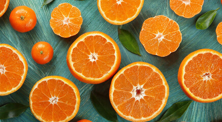 Background Displaying an Array of Fresh Citrus