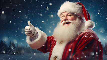 Santa Claus's Joy in the Snow