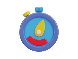 3d stopwatch icon vector illustration