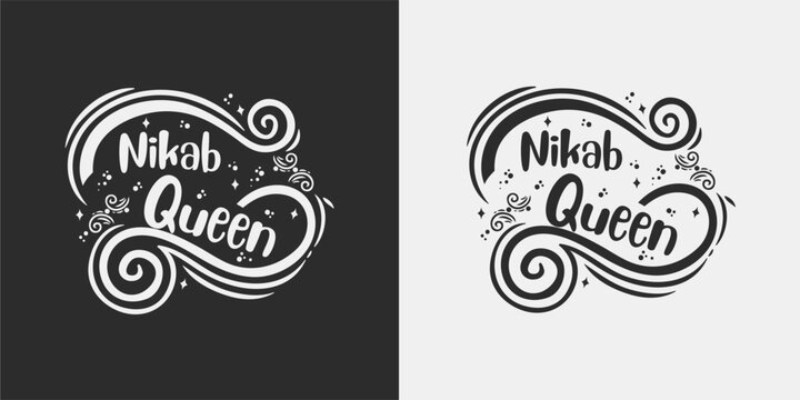 Niqab Queen International Hijab Day T-shirt Design.