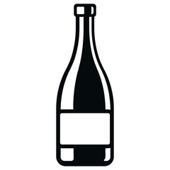 Black and white  bottle icon 