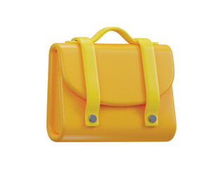 briefcase icon 3d rendering vector illustration