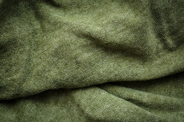 Surface of green fabric for making clothes, green fabric texture