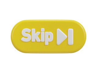 skip icon 3d render isolated background