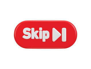 3d skip icon vector illustration on isolated background
