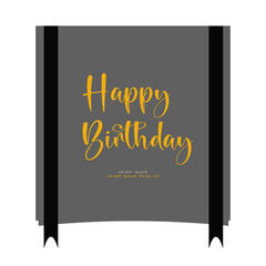 birthday template, happy birthday text. vector eps8.