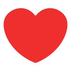red heart shape symbol, vector illustration