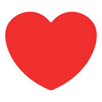 red heart shape symbol, vector illustration