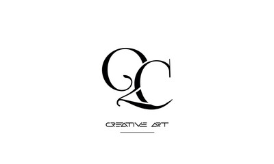 CQ, QC, C, Q abstract letters logo monogram