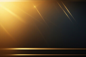 Golden background with lightning effect. AI
