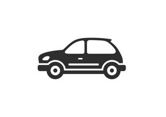 Flat car icon design. Vehicle icon view from side