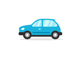 Fototapeta na wymiar Flat car icon design. Vehicle icon view from side