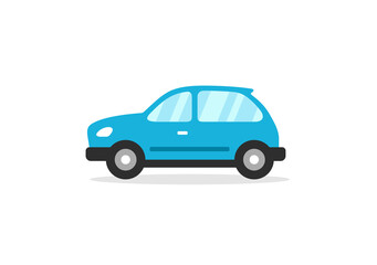 Flat car icon design. Vehicle icon view from side