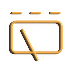 3D Ray Traced Yellow Icon Indicating Rear Window Cleaning Feature