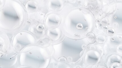 Abstract white soap foam bubbles texture on white background isolated on white background,. Created using Generative AI Technology - obrazy, fototapety, plakaty