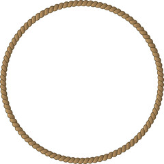 rope in a circle on a transparent background - obrazy, fototapety, plakaty
